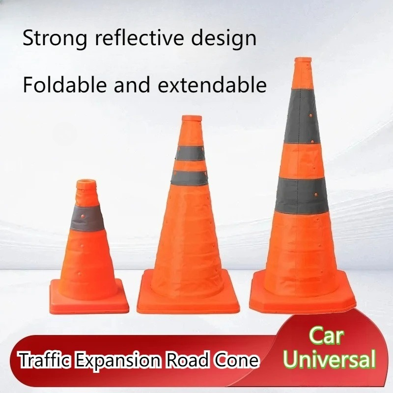 Road Traffic Cone - Cône de signalisation réfléchissant pliable, hauteur