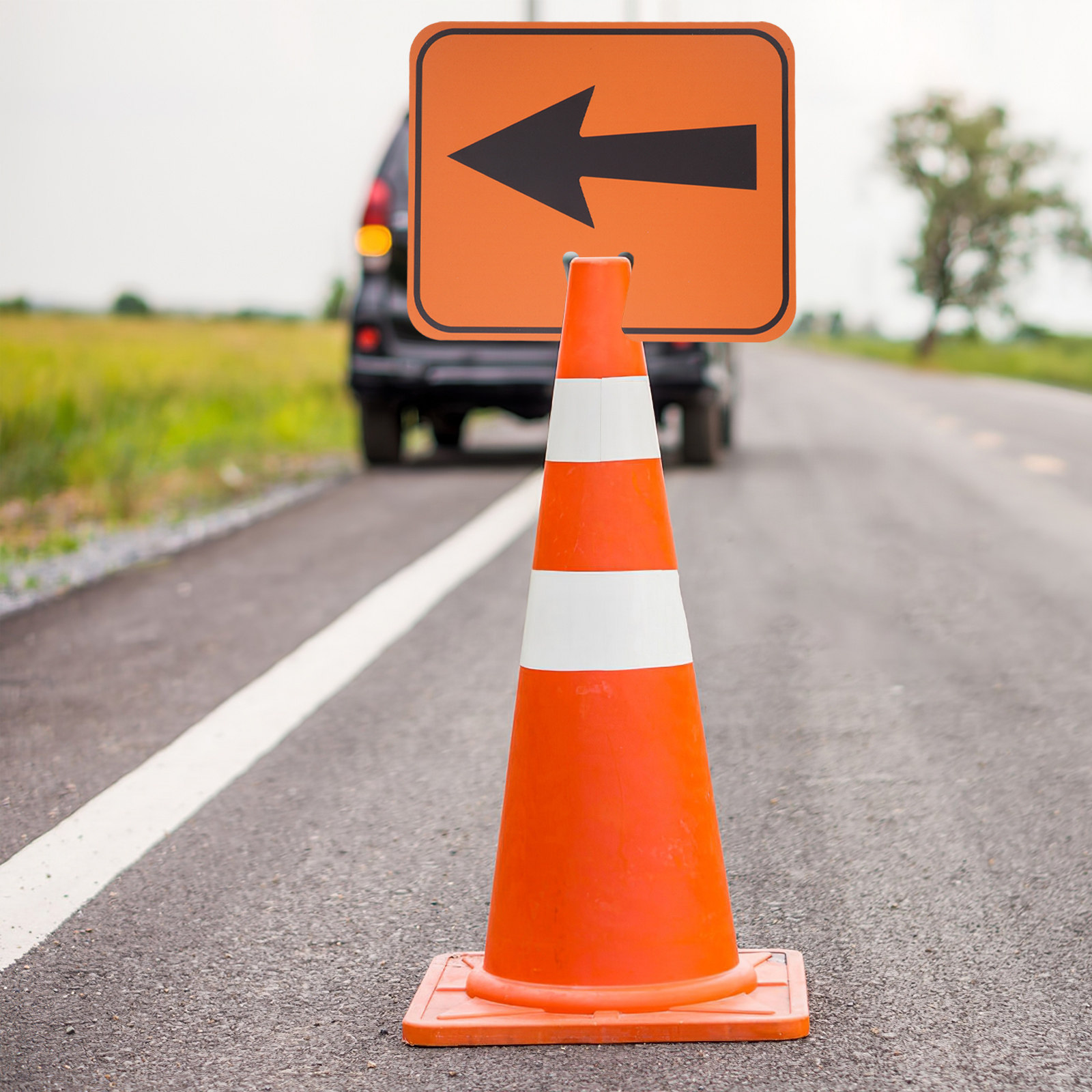 Road Traffic Cone - Flèche directionnelle de sécurité routière, cône