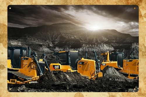 Heavy Equipment Sign - Panneau mural en métal de la