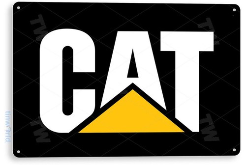 Heavy Equipment Sign - Plaque en métal CAT, outils mécaniques,