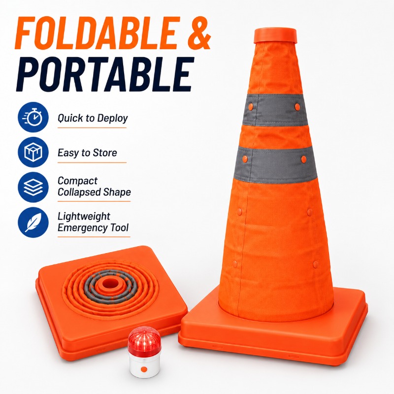 Cône de signalisation pliable  - Road Traffic Cone avis et prix